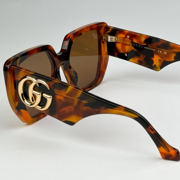 Gucci GG0956S 007 BRAND NEW Sunglasses Havana Brown Cat Eye Unisex GG 0956S - Picture 9 of 11